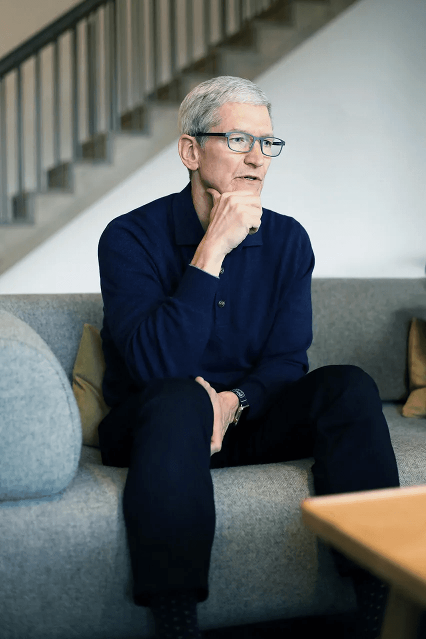 tim cook sitting